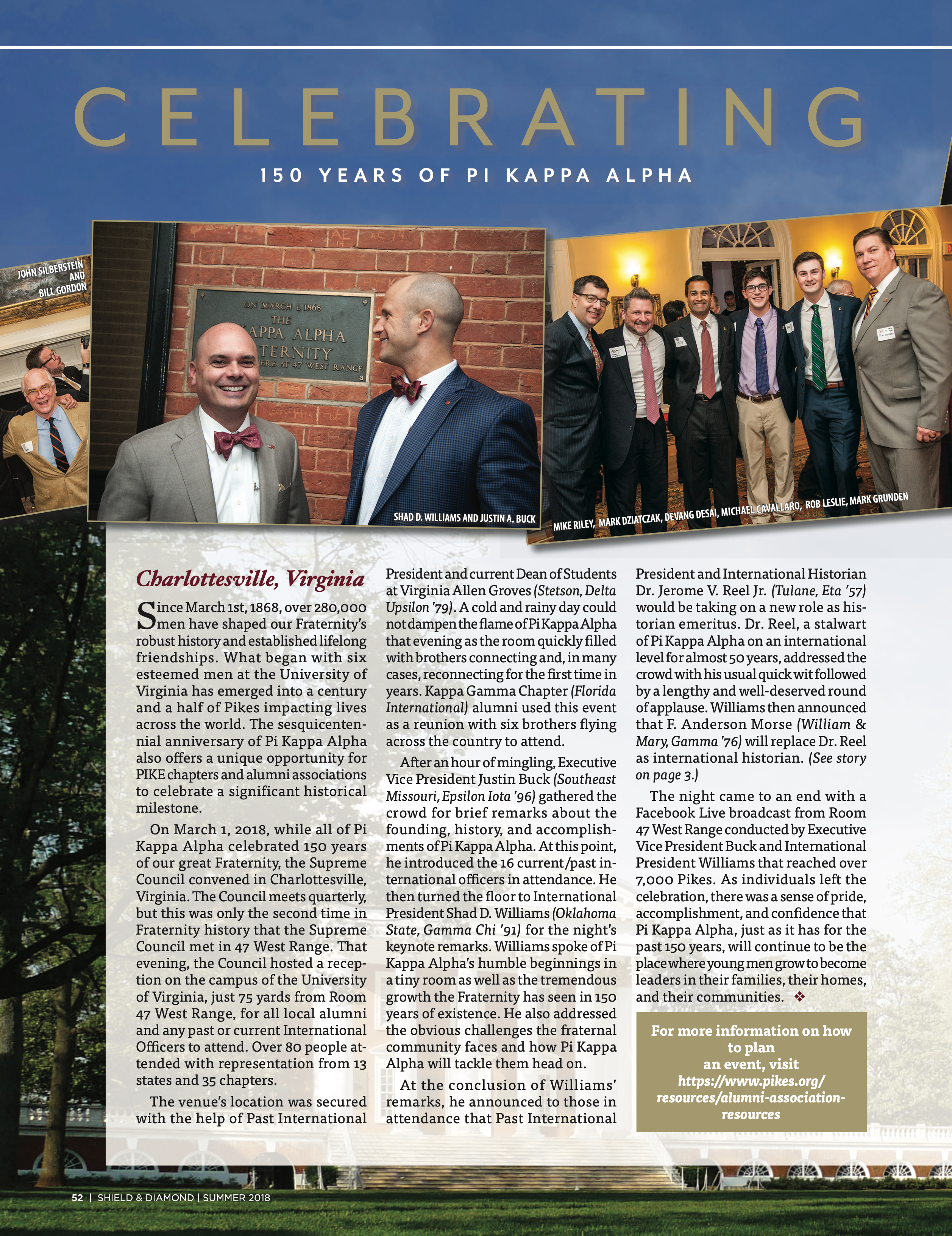 Celebrating 150 Years of Pi Kappa Alpha